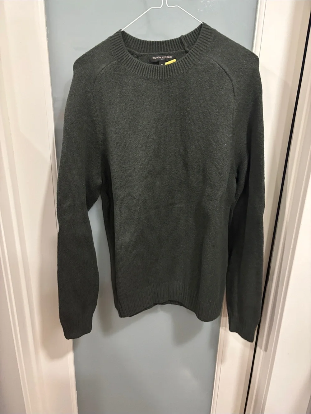 Banana Republic Men's Crewneck Sweater in Dark Olive